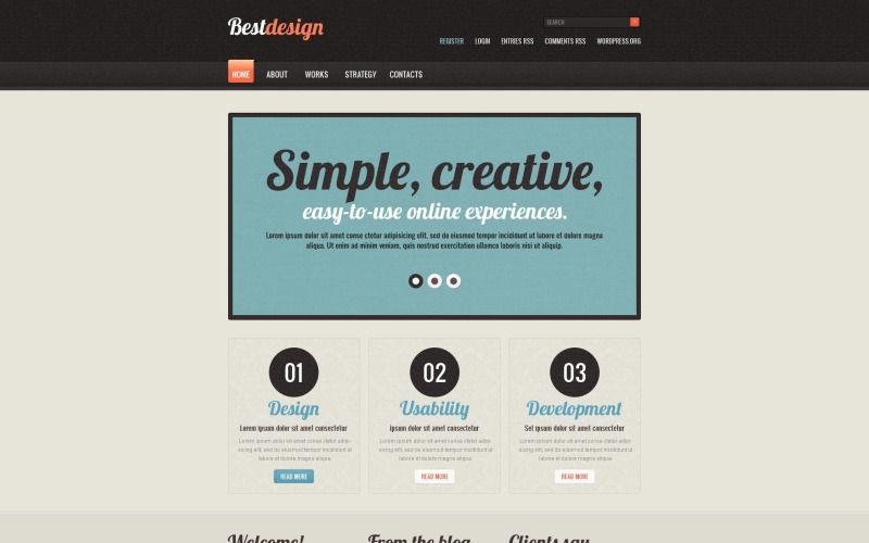 Layout e modelo de site para WordPress Free Fashion House