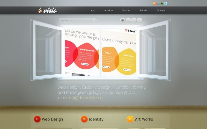 Modello di sito Web WordPress gratuito per Design Studio