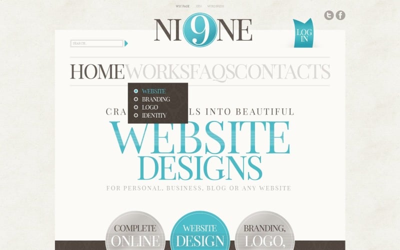 Plantilla de sitio web y diseño de WordPress para agencia de diseño gratis