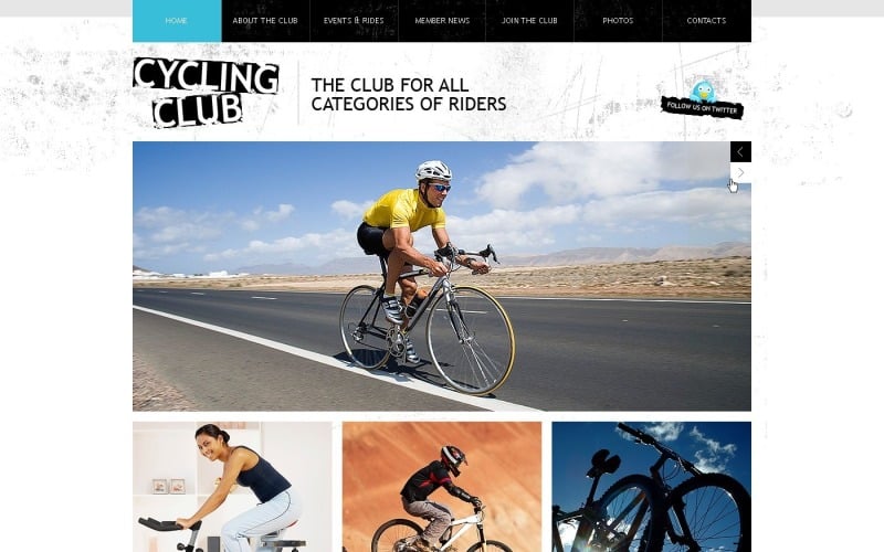 Plantilla de sitio web y tema de WordPress de ciclismo gratis