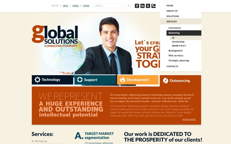 Tema e modelo de site para WordPress de consultoria online grátis
