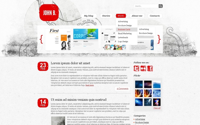 Tema WordPress e modello di sito Web della collezione di designer gratuiti