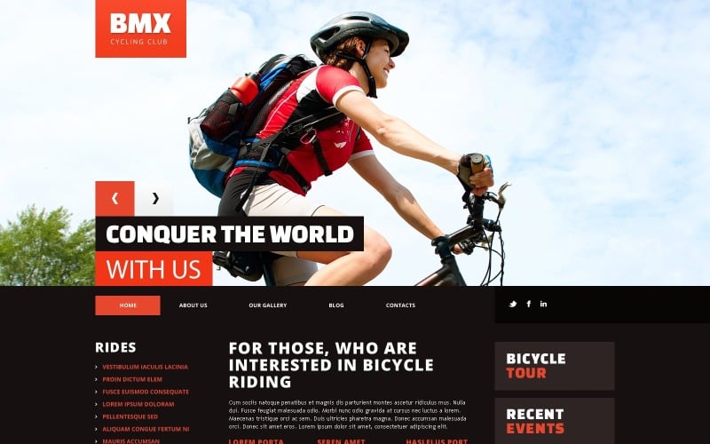 Thème WordPress gratuit pour club de cyclisme et modèle de site Web