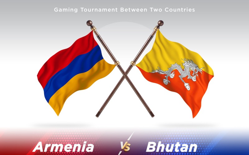 Armenia contro Bhutan Two Flags