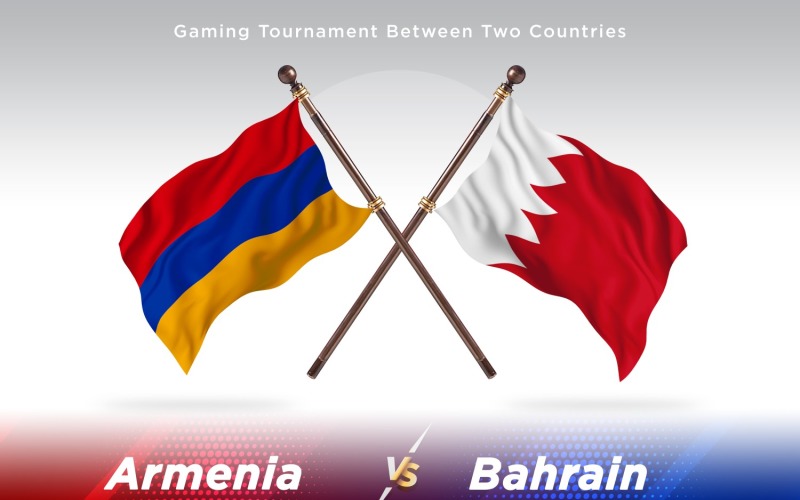 Армения против Бахрейна - два флага