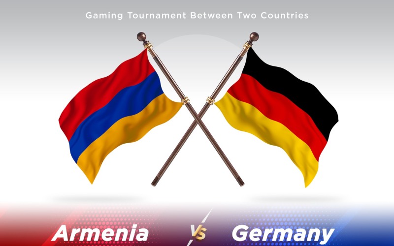 Armenia kontra Niemcy Dwie flagi