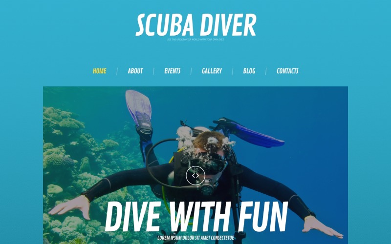 Free Diving Responsive WordPress Theme & Website Mall