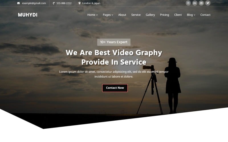 Muydi Videography Website Template TemplateMonster Muydi Videography Website Template TemplateMonster