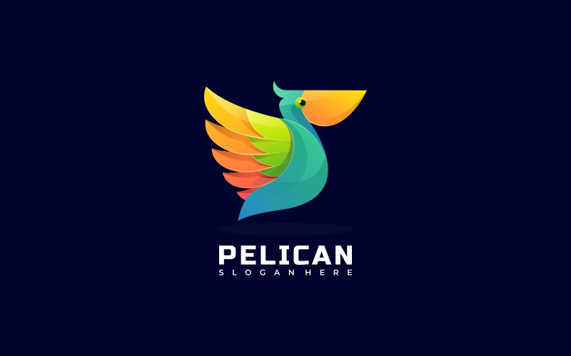 Pelikan Gradyan Renkli Logo Tarzı