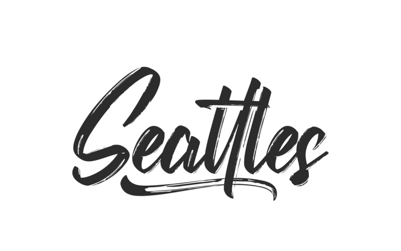 Písmo skriptu s texturou štětce Seattle