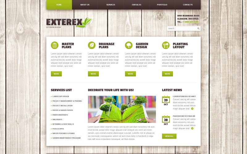 Free Exterior Design WordPress Theme & Website Template