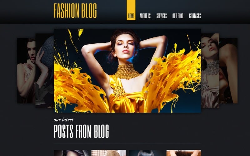 Free Fashion Blog WordPress Layout & Website Template