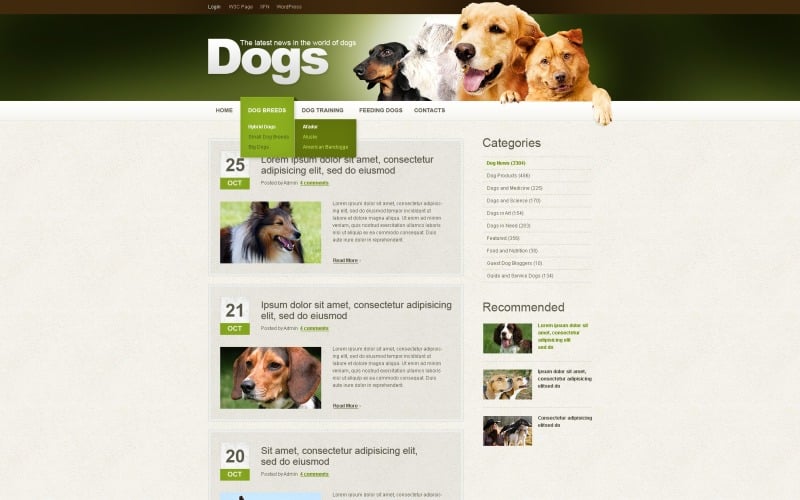 Free Puppy WordPress Theme & Website Template
