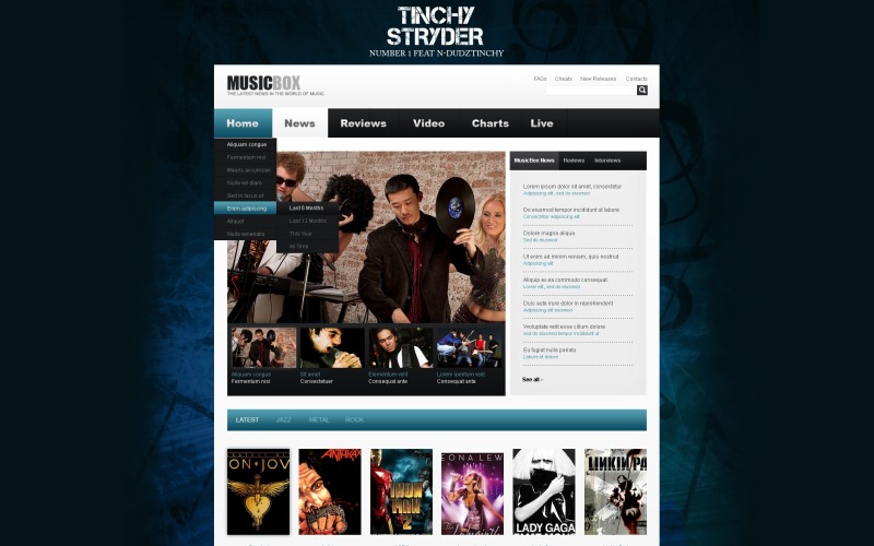 Gratis Dj WordPress-thema en websitesjabloon