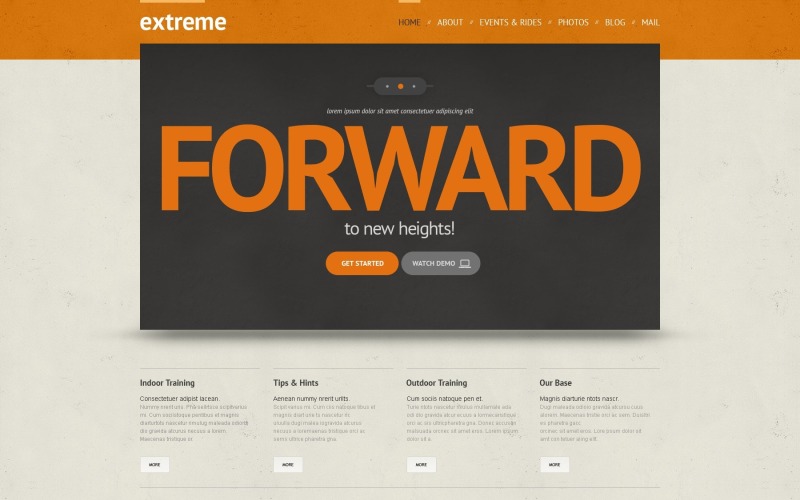 Gratis Extreme Sports Responsive WordPress-thema en websitesjabloon