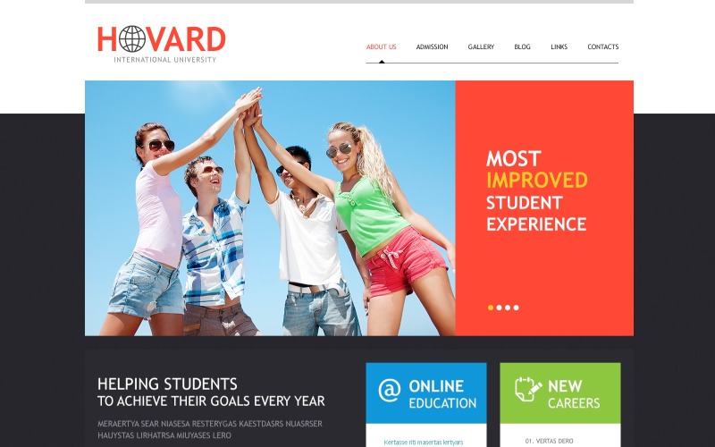 Gratis Flat University WordPress-thema en websitesjabloon