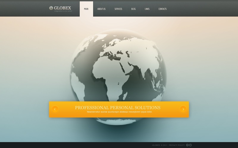 Gratis globalt företag WordPress -tema och webbplatsmall