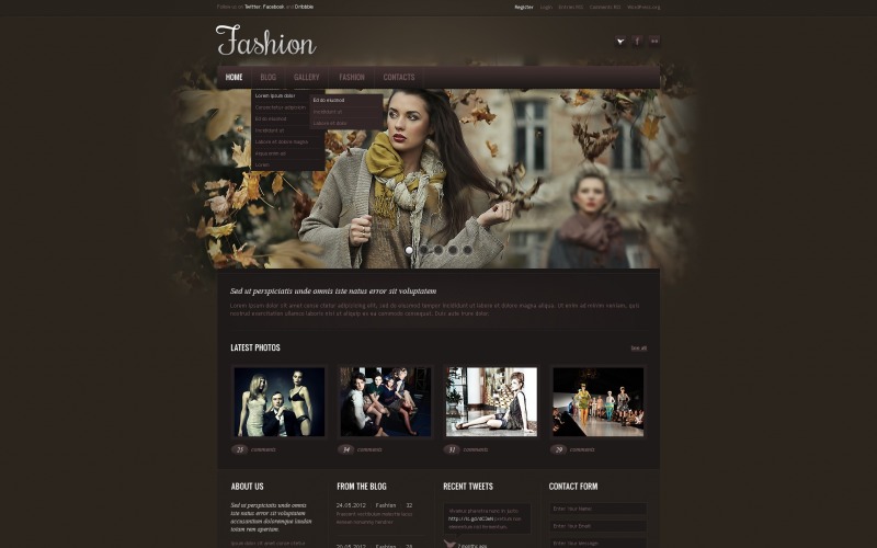 Gratis modeblog WordPress-website
