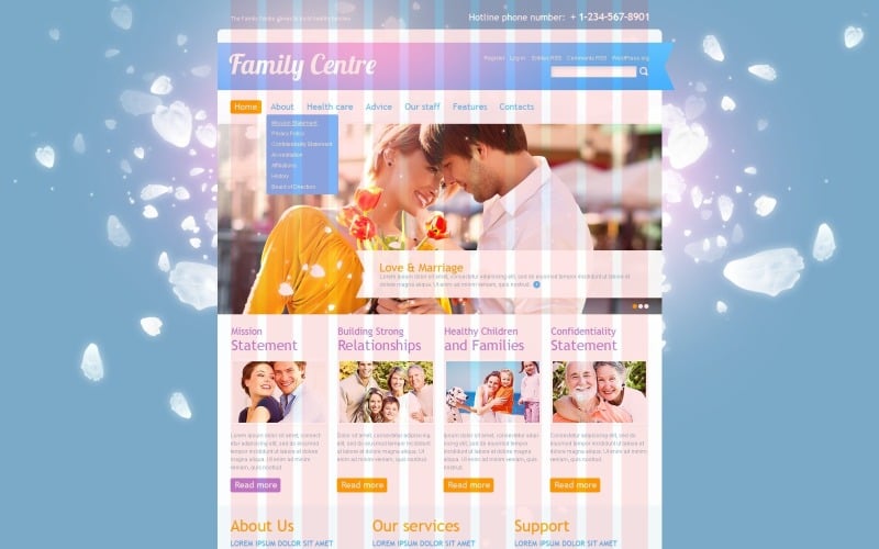 Ingyenes Family Center WordPress téma és webhelysablon