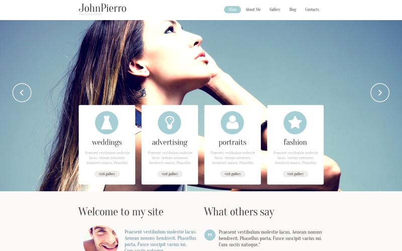 Ingyenes, lapos, tiszta fotós WordPress téma és webhelysablon