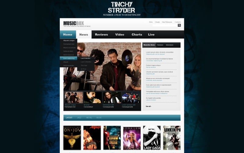 Kostenloses Dj WordPress Theme & Website Template