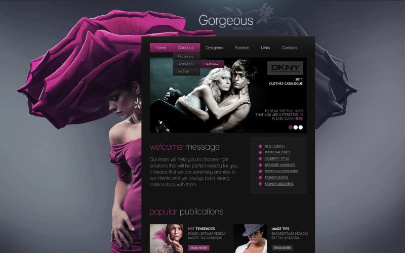 Kostenloses Fashion Blog WordPress Theme & Website Template