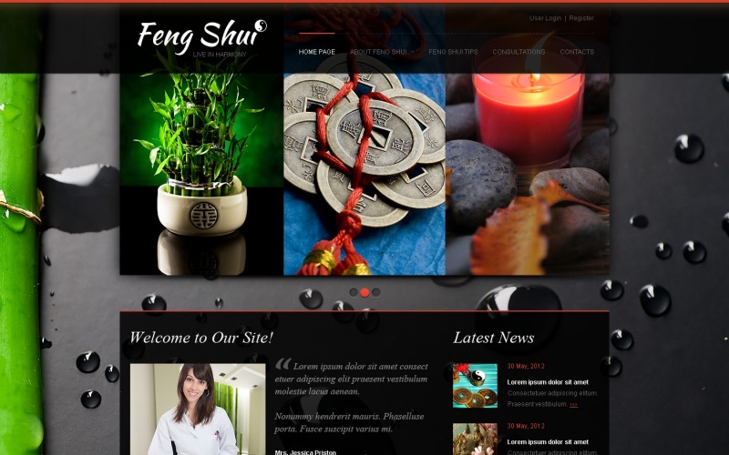 Kostenloses Feng Shui WordPress Theme & Website Template