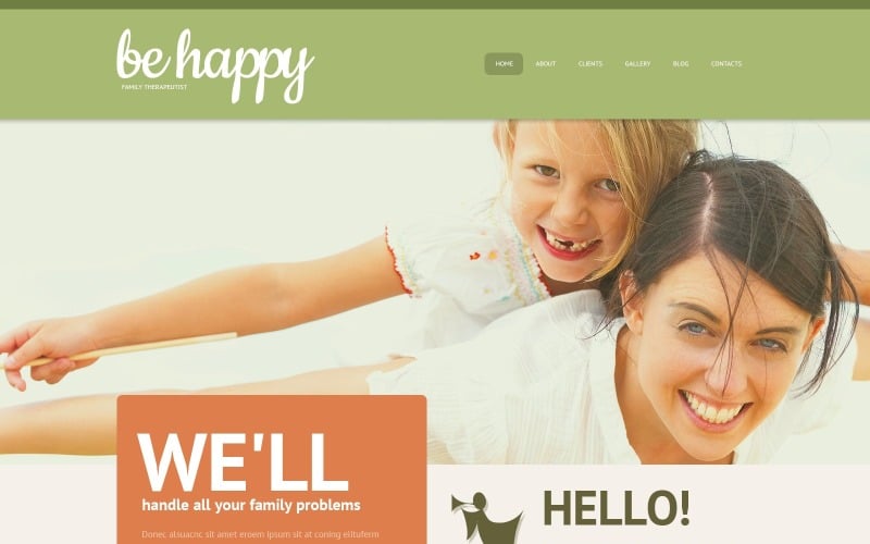 Plantilla de sitio web y tema de WordPress adaptable para Family Center gratis