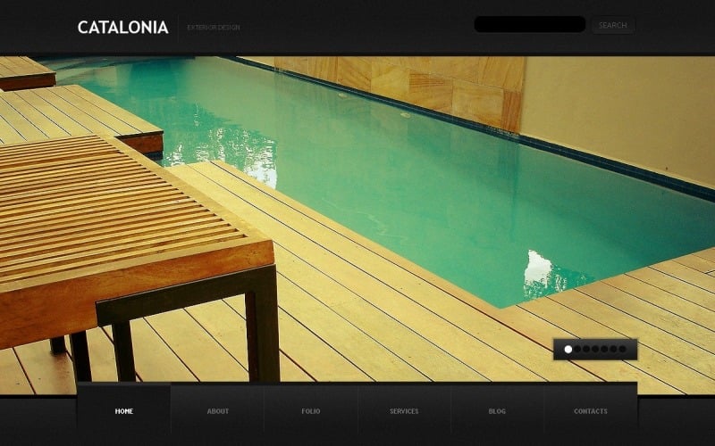 Sitio web gratuito de WordPress de diseño exterior