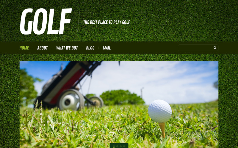 Tema de site WordPress gratuito para golfe