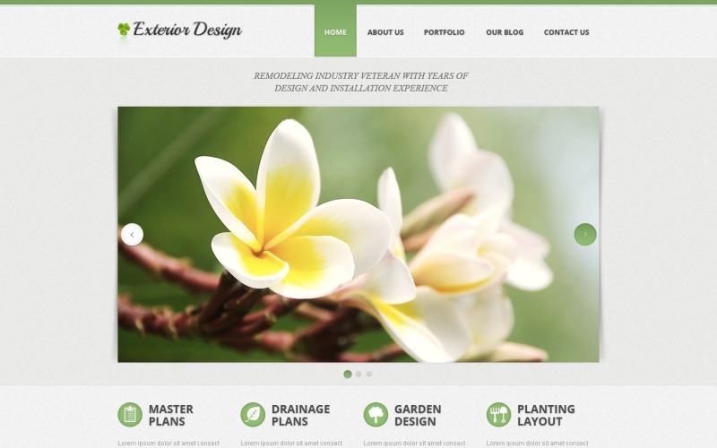 Tema de WordPress e modelo de site responsivos com design exterior gratuito