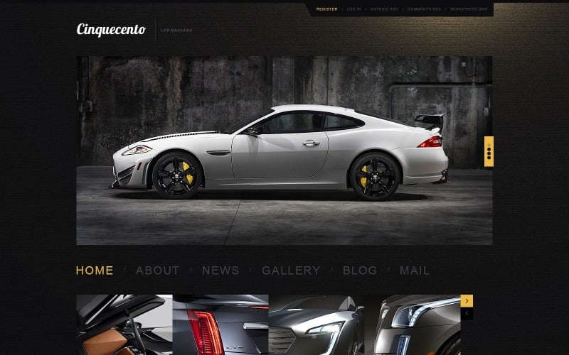 Tema e modelo de site grátis para carros elegantes em WordPress