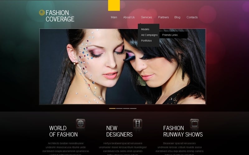Tema WordPress gratuito e modello di sito Web Industria della moda