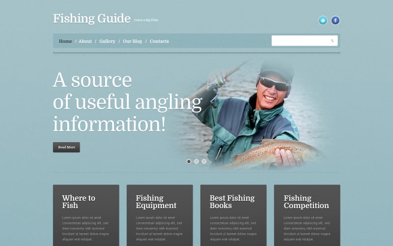 Temi e modelli di siti Web reattivi per la pesca a strascico gratuiti