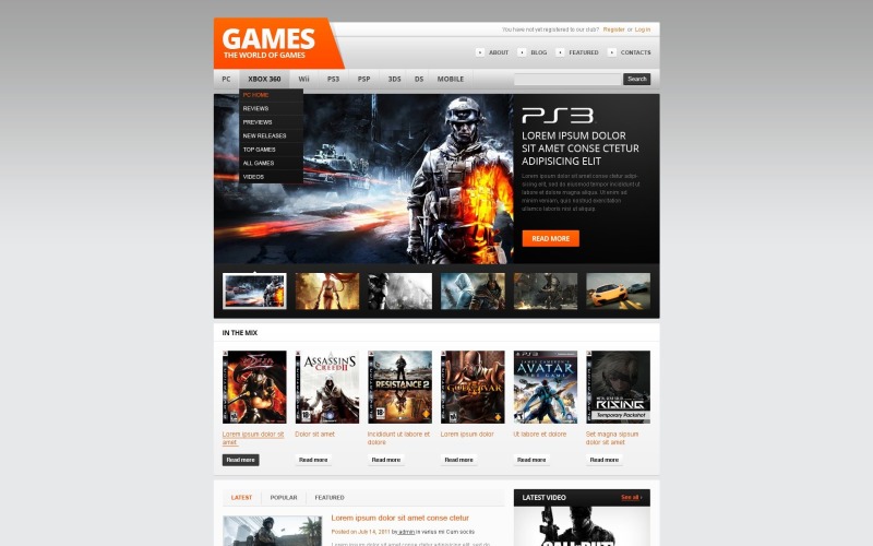 Temi WordPress per giochi gratuiti e modello di sito web