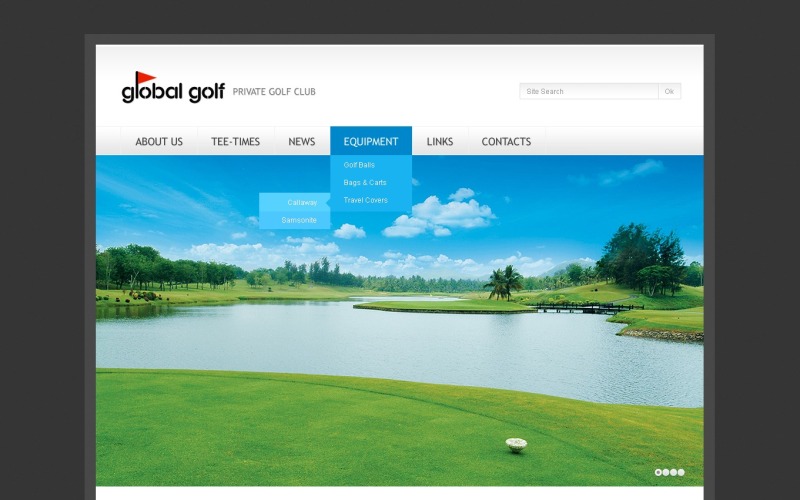 Zdarma golfová WordPress šablona a webová šablona