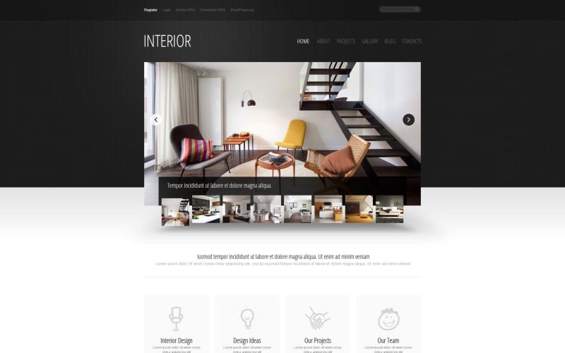 Бесплатный макет и шаблон сайта WordPress для домашнего дизайна