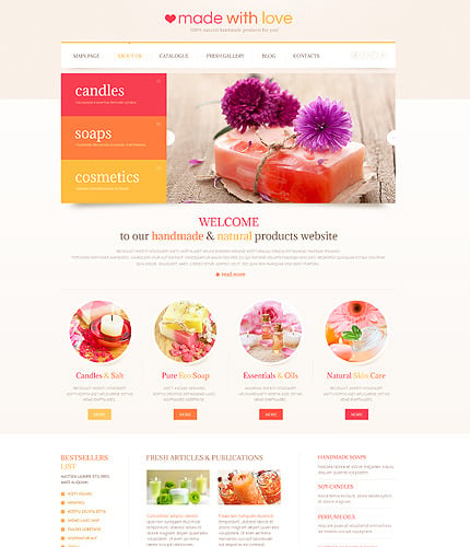 Free Handmade Business WordPress Theme & Website Template