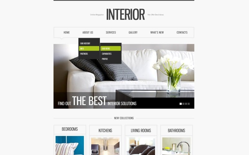Free Indoor Design WordPress Layout & Website Template