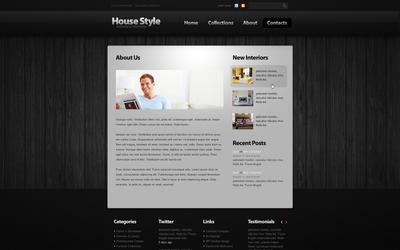 Free Interior Design WordPress Theme & Website Template