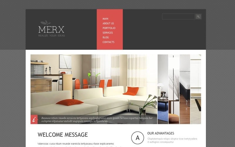 Free Interior Design WordPress Website Template