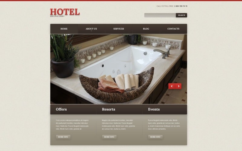 Free Motel WordPress Website Theme & Template