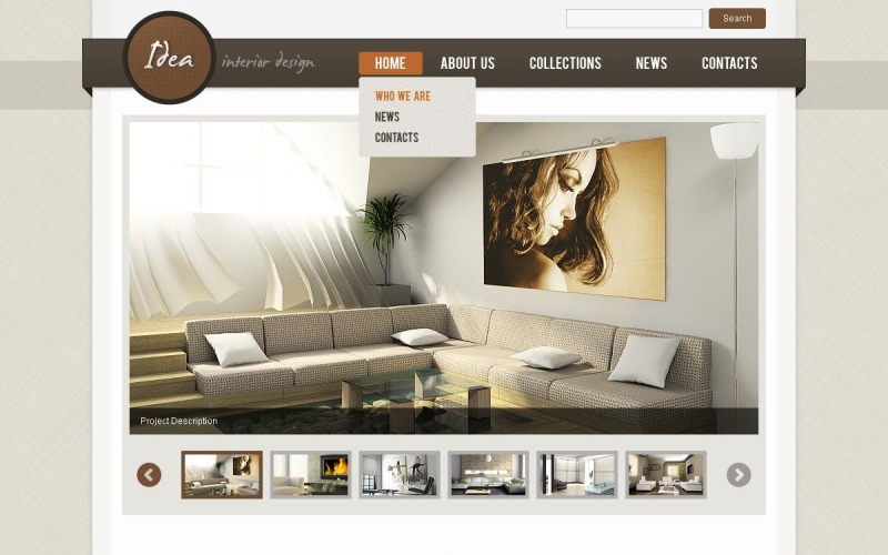 Gratis intern design av WordPress -tema och webbplatsmall