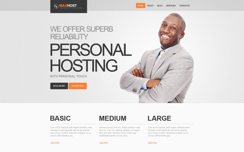 Hébergement gratuit WordPress Layout & Template de site Web