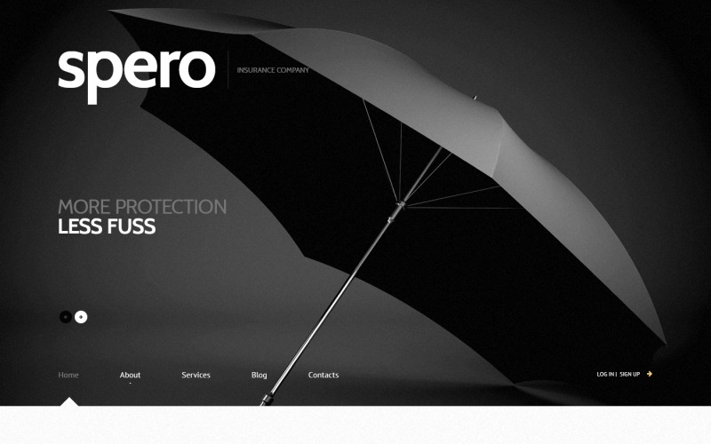 Modelo de layout e site WordPress responsivo de seguro gratuito