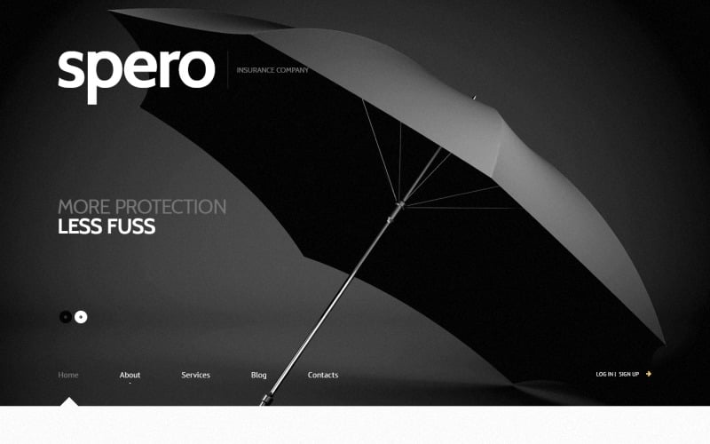 Plantilla de sitio web y diseño de WordPress adaptable a seguros gratis