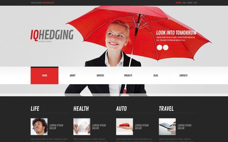 Tema e modelo multiuso multiuso para seguro grátis