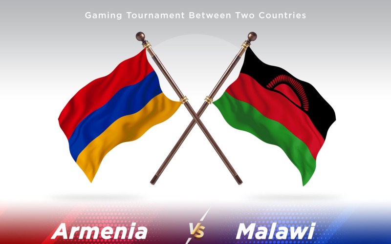 Armênia contra Malawi Two Flags