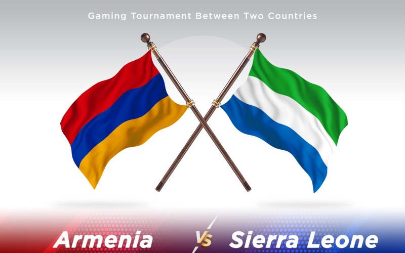 Armenia contra Sierra Leona dos banderas