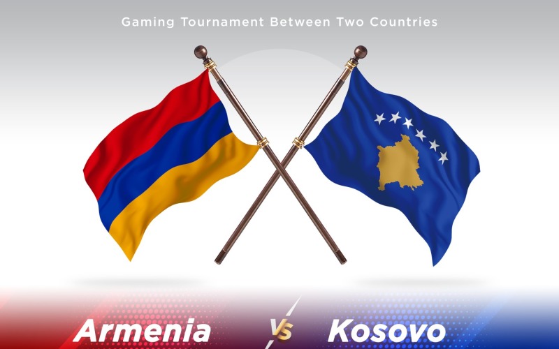 Armenia contro Corea del Sud Two Flags